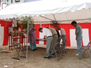 地鎮祭（起工式）の様子1